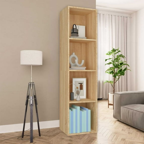 vidaXL Book Cabinet Bookshelf TV Stand Freestanding Shelf Engineered Wood