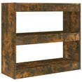 thumbnail image 1 of vidaXL Book Cabinet/Room Divider Smoked Oak Home Indoor Furniture Multi Colors, 1 of 25