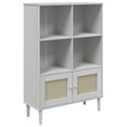 thumbnail image 1 of vidaXL Bookcase Bookshelf Storage Cabinet SENJA Rattan Look Solid Wood Pine, 1 of 24