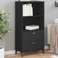 thumbnail image 1 of vidaXL Bookcase Standing Storage Bookshelf Display Rack Office Solid Wood Pine, 1 of 25