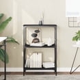 thumbnail image 1 of vidaXL Bookcase Modern 3-Shelf Black Engineered Wood, 1 of 65