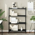 thumbnail image 1 of vidaXL Bookcase Storage Bookshelf Display Book Cabinet Black Engineered Wood, 1 of 9