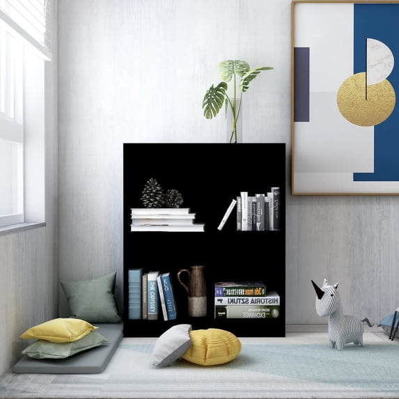 vidaXL Bookshelf 2-Tier Chipboard Side Cabinet Bookcase Stand Multi Colours