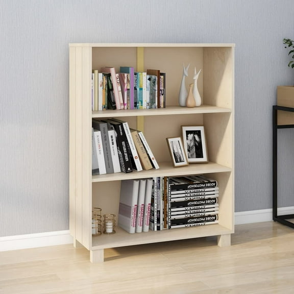 vidaXL Bookshelf Book Rack Bookcase Book Cabinet HAMAR White Solid Wood Pine
