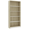 thumbnail image 1 of vidaXL Bookshelf Storage Shelf Wall Bookcase Standing Shelves Engineered Wood, 1 of 14