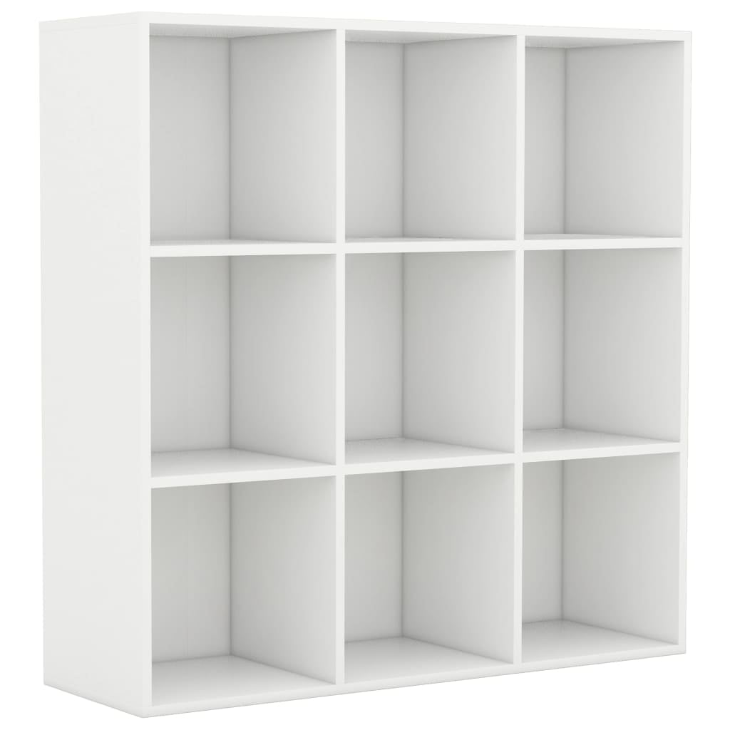 vidaXL Modern Bookcase, Wall Book Rack & Standing Shelves in Engineered ...