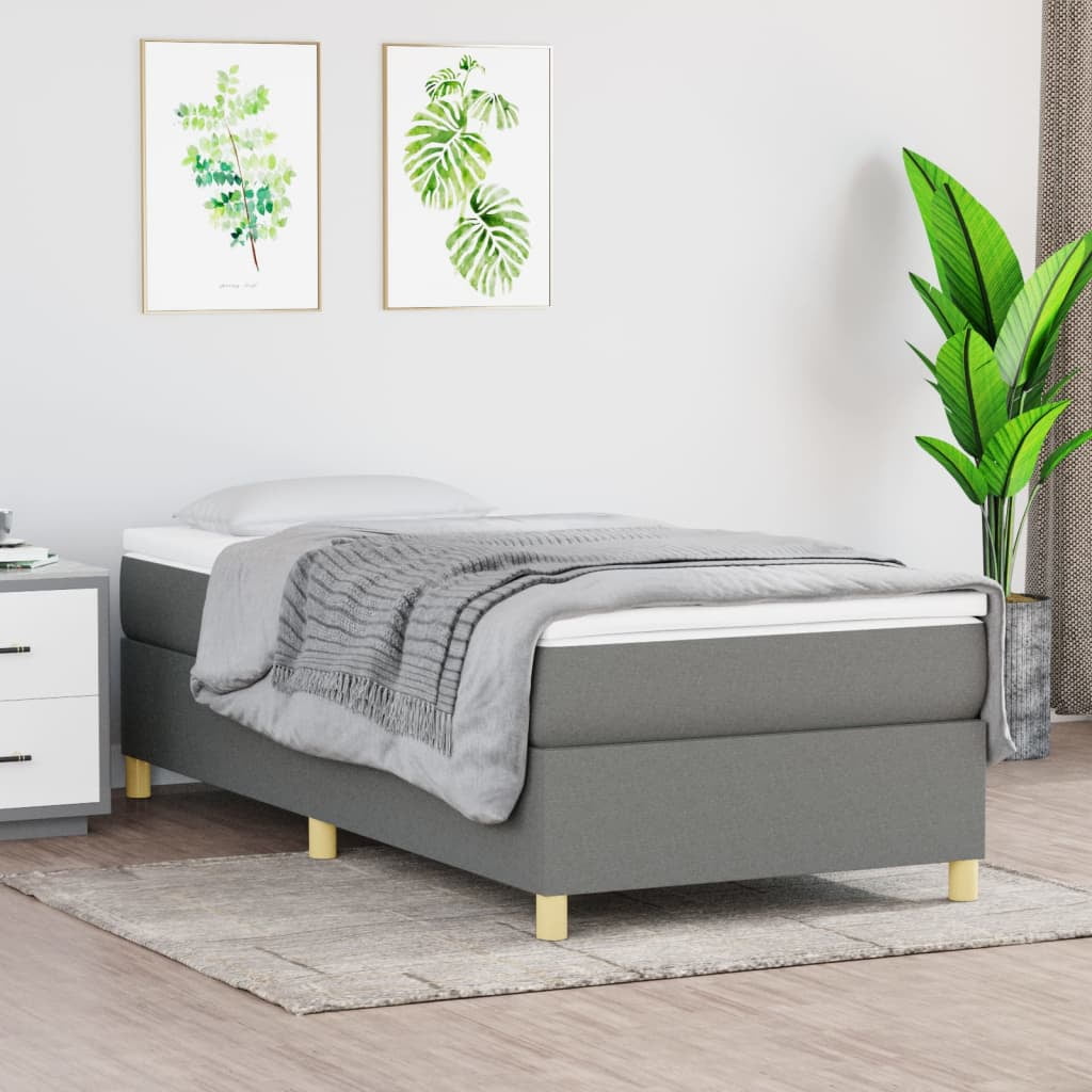 vidaXL Box Spring Bed Base Platform Bed Frame with Mattress for Bedroom ...