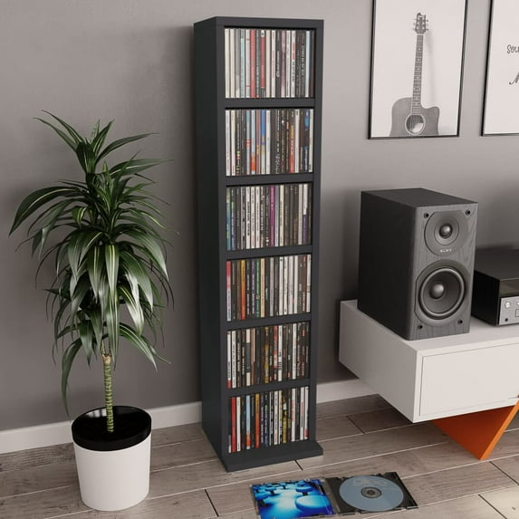 vidaXL CD Cabinet Media Storage Cabinet Display Shelf Shelving Unit Furniture