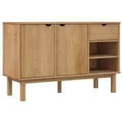 vidaXL Cabinet Storage Sideboard Cupboard with Doors OTTA Solid Wood Pine