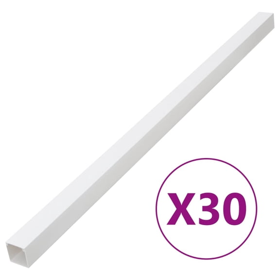 vidaXL Cable Trunking 2.4"x1.6" 98.4' PVC