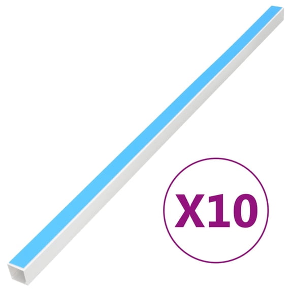 vidaXL Cable Trunking Self-Adhesive 1.2"x0.6" 32.8' PVC