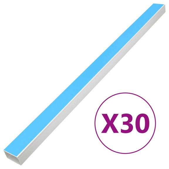 vidaXL Cable Trunking Self-Adhesive 2.4"x1.6" 98.4' PVC