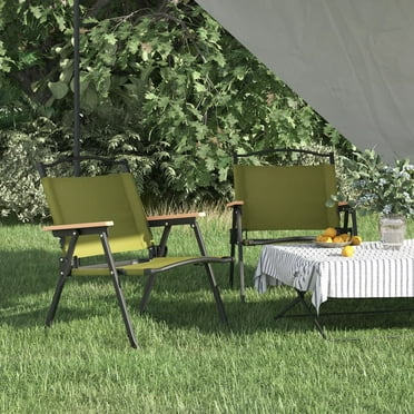 vidaXL Camping Chair 2 Pcs Outdoor Folding Camping Beach Chair Oxford Fabric