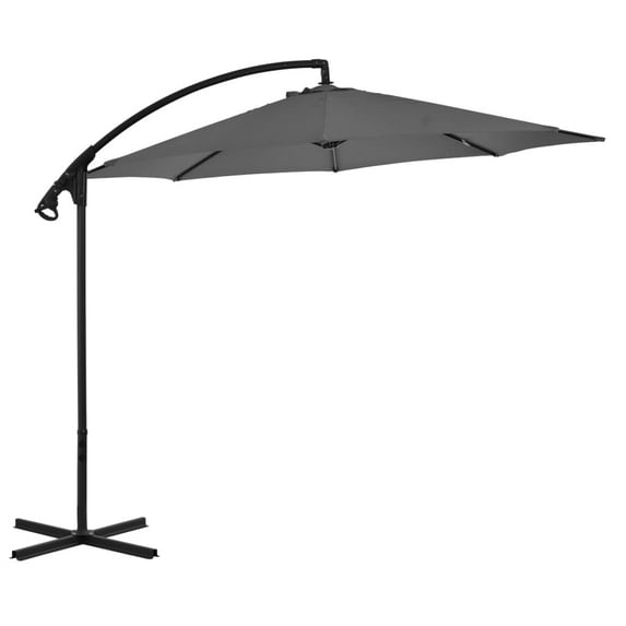 vidaXL Cantilever Garden Parasol Anthracite Polyester, Steel