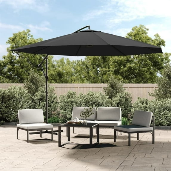 vidaXL Cantilever Garden Parasol Anthracite Polyester and Metal Large