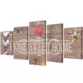 thumbnail image 1 of vidaXL Canvas Wall Print Set Home Sweet Home Design 39" x 20", 1 of 3