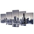 thumbnail image 1 of vidaXL Canvas Wall Print Set Monochrome New York Skyline 79" x 39", 1 of 2