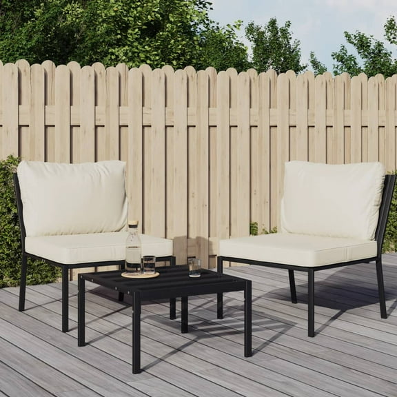 vidaXL Chair 2 Pcs Outdoor Patio Single Couch Chair with Cushions Poly Rattan