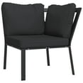 thumbnail image 1 of vidaXL Chair Outdoor Patio Accent Metal Frame Armchair with Cushions Steel, 1 of 16