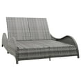thumbnail image 1 of vidaXL Chaise Lounge Chair Rattan Sun Bed with Cushion Poly Rattan Anthracite, 1 of 12