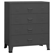vidaXL Chest of Drawers Dresser for Bedroom Sideboard Storage Cabinet Metal
