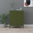 thumbnail image 1 of vidaXL Chest Of Drawer Olive Green Steel Medium Height-Adjustable, 1 of 11
