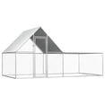 thumbnail image 1 of vidaXL Chicken Cage Walk-in Chicken Coop Pen Poultry Cage Galvanized Steel, 1 of 30