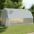 thumbnail image 1 of vidaXL Chicken Cages with Roof and Door Hen Coop 2 Pcs Silver Galvanized Steel, 1 of 20