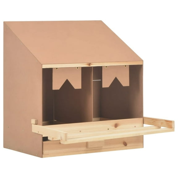 vidaXL Chicken Nesting Boxes with Compartments Hen Laying Nest Solid Wood Pine