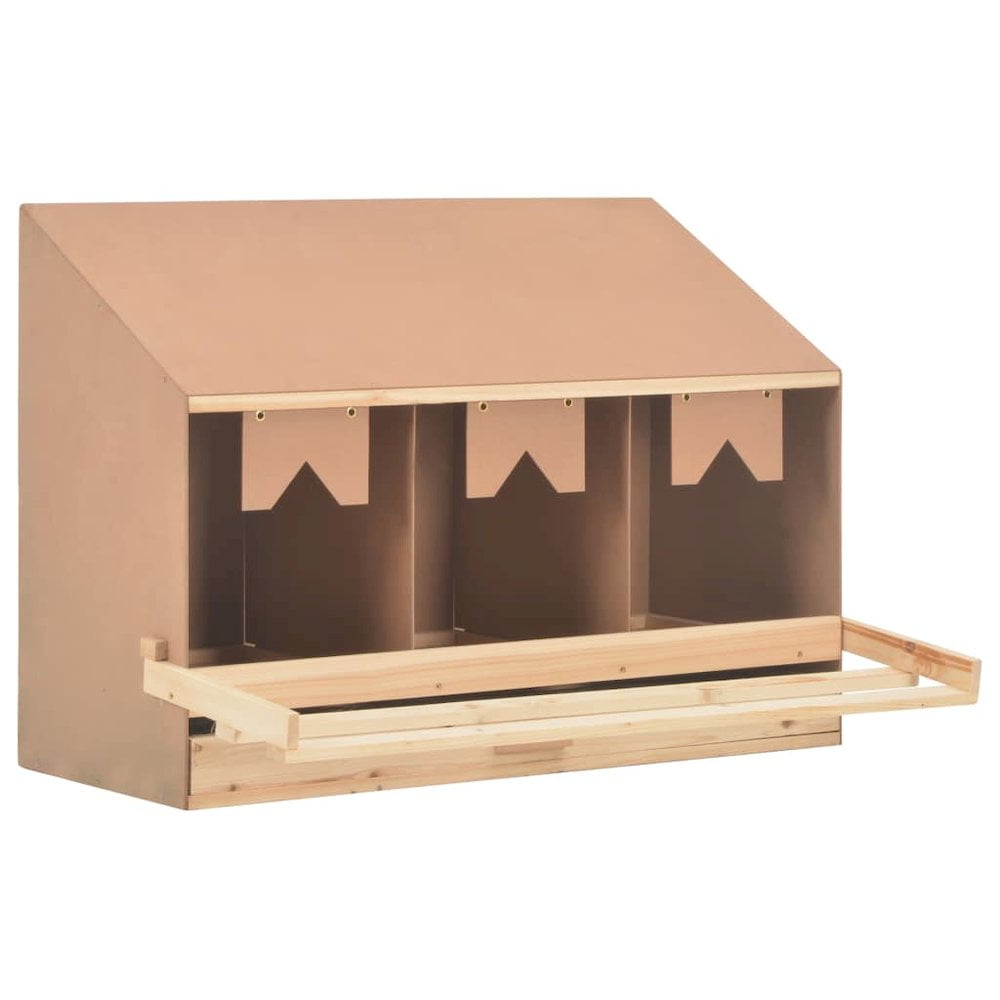 Solid Pine Wood Chicken Laying Nest with 3 Compartments