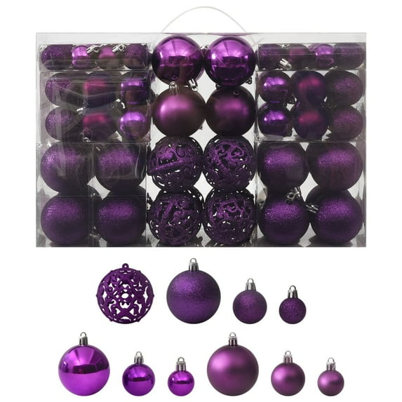 vidaXL Christmas Ball Ornament for Christmas Tree Holiday Xmas Ball 100 Piece