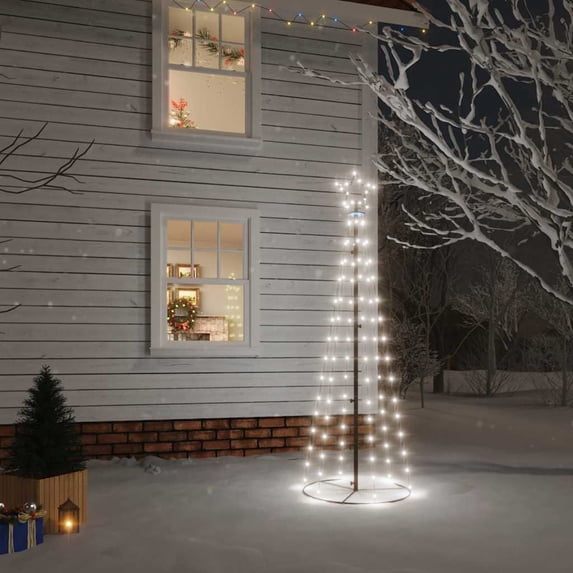 vidaXL Christmas Cone Tree Blue 108 LEDs 2x6 ft