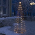 thumbnail image 1 of vidaXL Christmas Cone Tree Warm White 84 LEDs Decoration 19.7"x59.1", 1 of 7