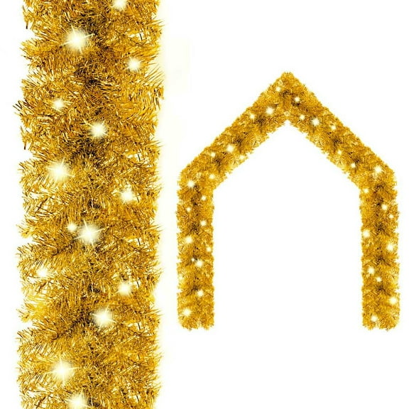 vidaXL Christmas Garland Decoration Artificial Xmas Garland with LED Lights