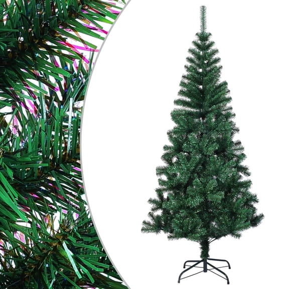 vidaXL Christmas Tree Artificial Xmas Tree with Stand and Iridescent Tips PVC