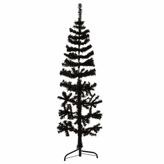 vidaXL Slim Half Artificial Christmas Tree with Stand