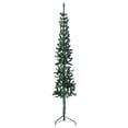 thumbnail image 1 of vidaXL Christmas Tree Slim Half Artificial with Stand, 1 of 8