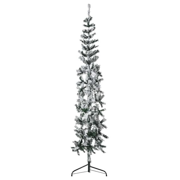 vidaXL Christmas Tree Slim Artificial Half with Stand