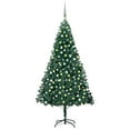 thumbnail image 1 of vidaXL Christmas Tree Holiday Artificial Xmas Tree with LEDs and Ball Set PVC, 1 of 66