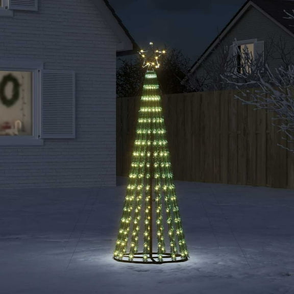 vidaXL Christmas Tree Light Cone 275 LEDs Colorful 70.9"