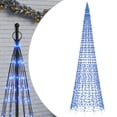 thumbnail image 1 of vidaXL Christmas Tree Light on Flagpole 3000 LEDs Blue 315", 1 of 72