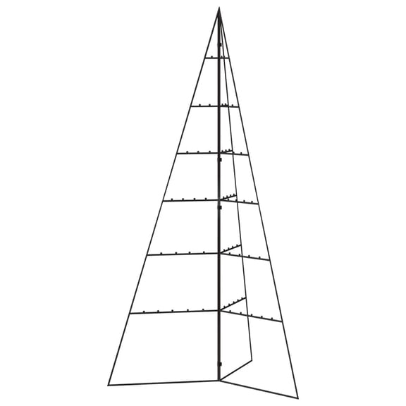vidaXL Christmas Tree Modern Metal Ornament Tree Stand for Decoration Black