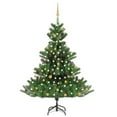 thumbnail image 1 of vidaXL Christmas Tree Nordmann Fir Artificial Xmas Tree with LED and Ball Set, 1 of 55