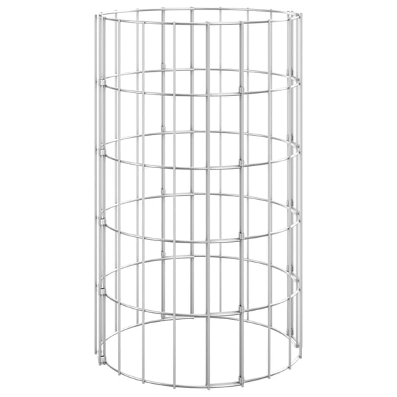 vidaXL Circular Gabion Pole Galvanized Steel Ø39.4"x39.4"