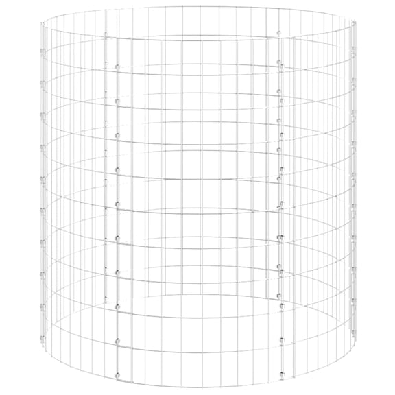 vidaXL Circular Gabion Pole Galvanized Steel Ø39.4"x39.4"