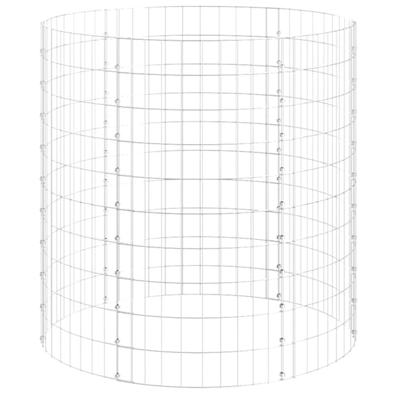 vidaXL Circular Gabion Pole Galvanized Steel Ø39.4"x39.4"