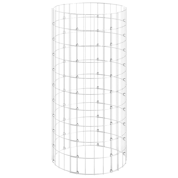 vidaXL Circular Gabion Pole Galvanized Steel Ø39.4"x39.4"