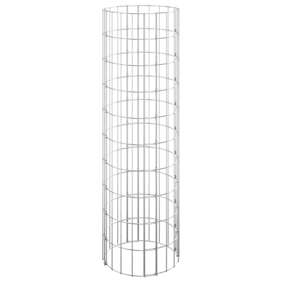 vidaXL Circular Gabion Pole Galvanized Steel Ø39.4"x39.4"