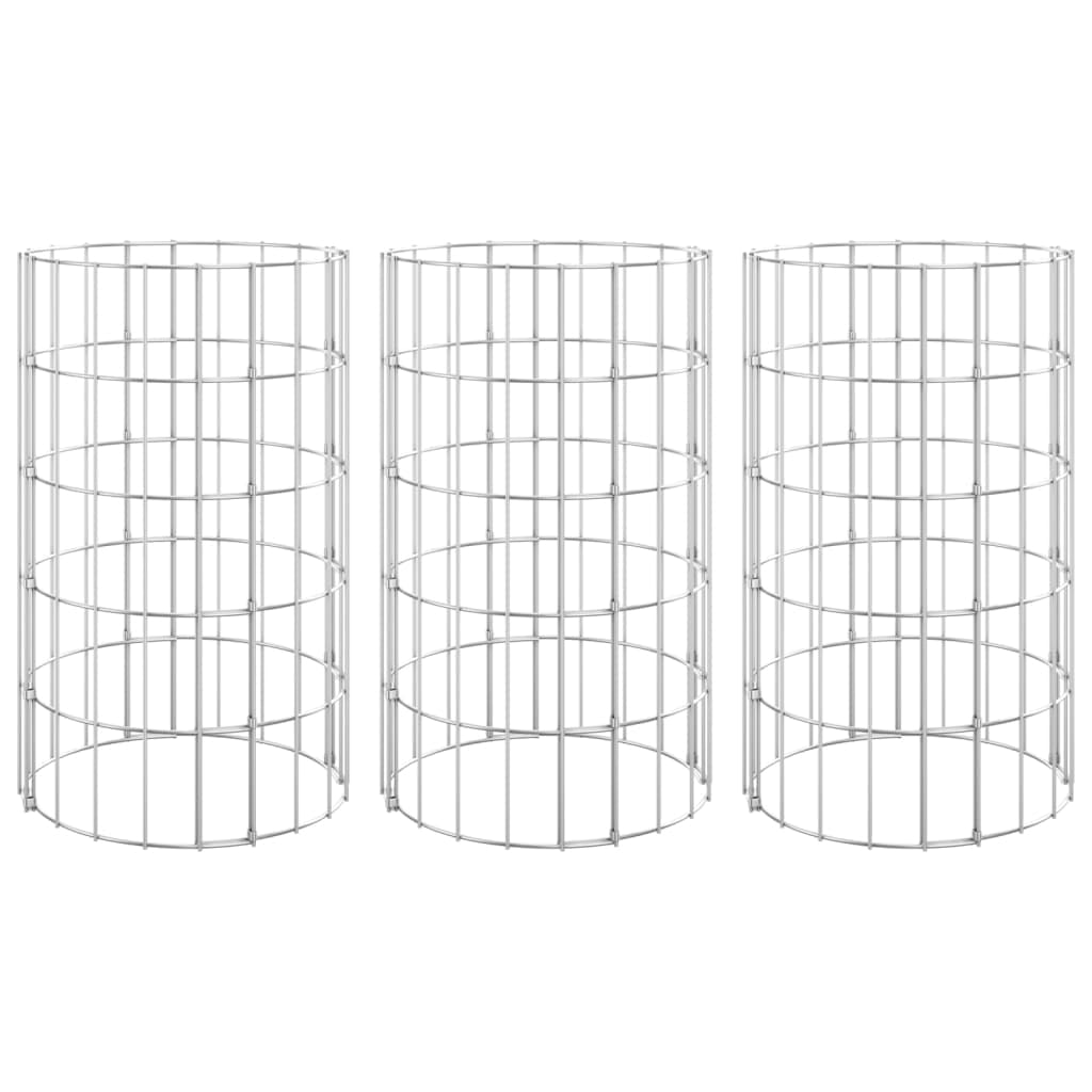 Circular Galvanized Steel Gabion Raised Beds Set of 3