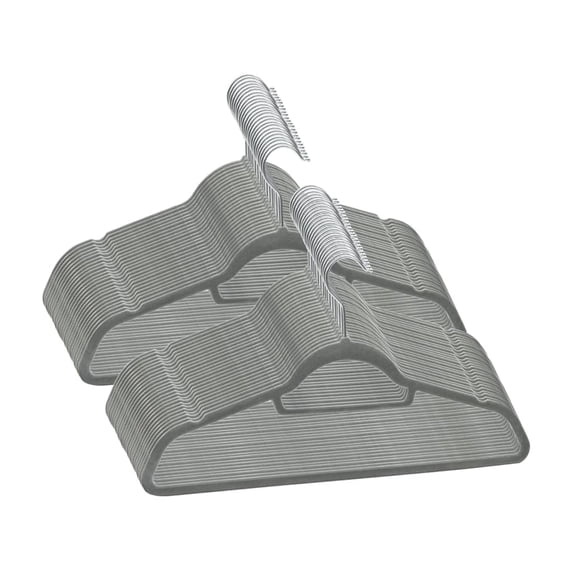 vidaXL Adult Non-Slip Other Clothes Hangers Set, Gray